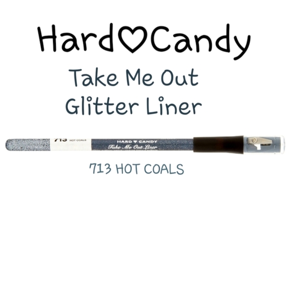 NWT Hard♡Candy Take Me Out Glitter Eye Liner 713 HOT COALS Built-In Sharpener! - Picture 11 of 15